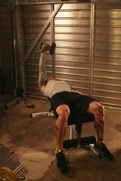 Supine Cross Body Triceps Extension